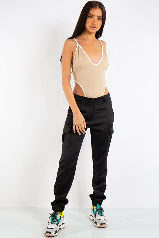 Melanie Stone Light Fabric Piping Bodysuit