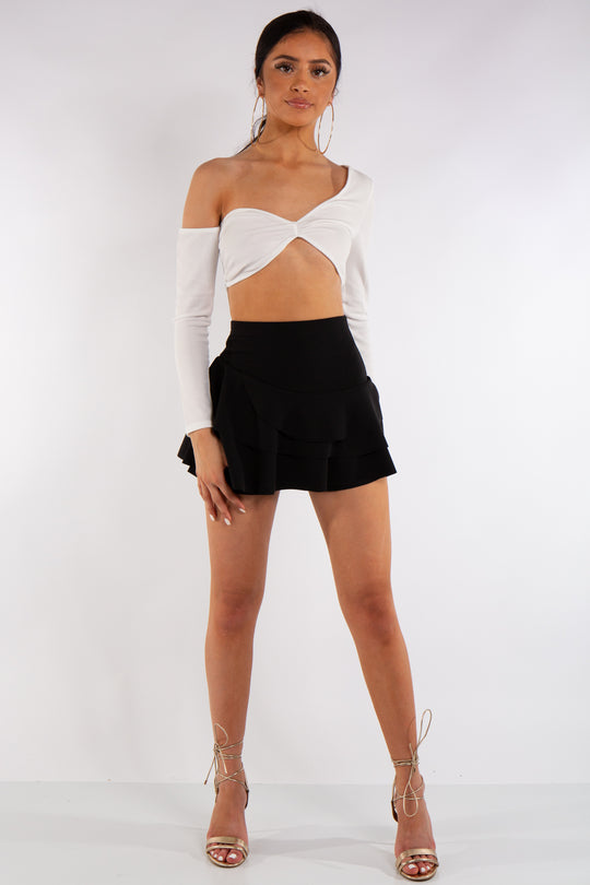 Sienna Black Frill Skort