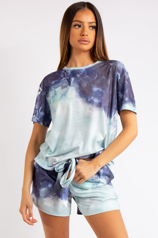 Kailyn Dark Tie Dye T-shirt Co-ord Set