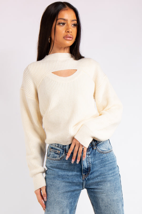 Mia Cream 2 in 1 Knitted Jumper