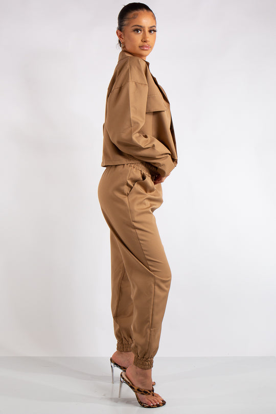 Frances Camel Shirt Co Ord Set