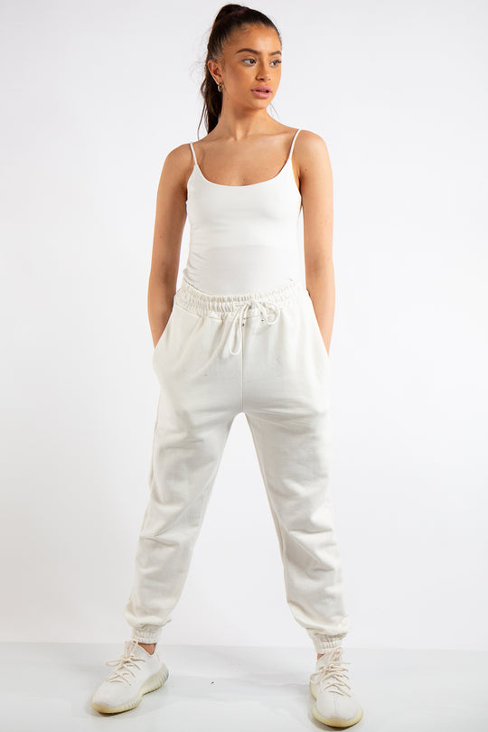 Tenley White Plain Jogger Pants