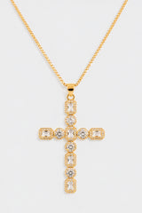 Large Cross Pendant Necklace – Gold