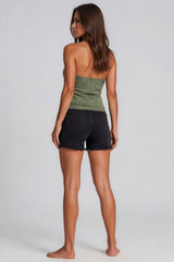 Lucia Draped Halter Neck Top – Khaki