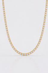 Single Row Tennis Necklace – Gold