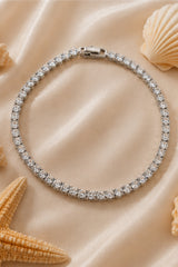 Single Row Clear Cubic Zirconia Tennis Bracelet – Silver