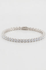 Single Row Clear Cubic Zirconia Tennis Bracelet – Silver