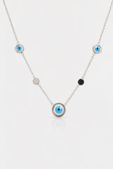 Multi Evil Eye Necklace – Silver