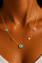 Multi Evil Eye Necklace – Gold