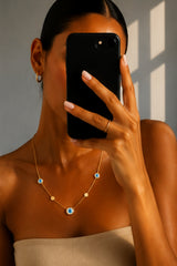 Multi Evil Eye Necklace – Gold