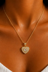 Heart in Heart Pendant Necklace – Gold