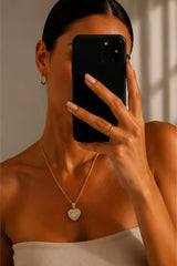 Heart in Heart Pendant Necklace – Gold