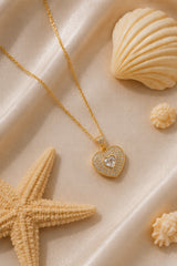 Heart in Heart Pendant Necklace – Gold