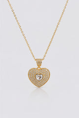 Heart in Heart Pendant Necklace – Gold