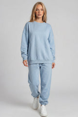 June Oversized Sweatshirt & Joggers Tracksuit Set – Baby Blue