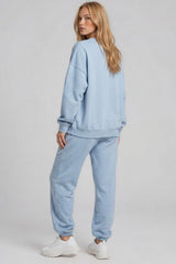 June Oversized Sweatshirt & Joggers Tracksuit Set – Baby Blue