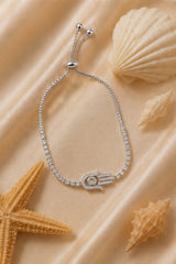 Fatima Hamza Hand Bracelet – Silver