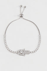 Fatima Hamza Hand Bracelet – Silver