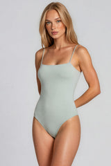 Ruby Slinky Strappy Bodysuit - Sage Green
