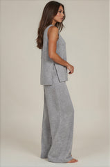 Freya Luxury Knit Wide Leg Co-Ord Set – Grey
