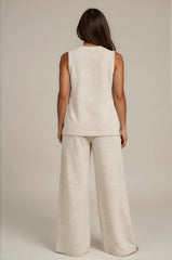 Freya Luxury Knit Wide Leg Co-Ord Set – Beige