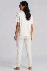 Erica V-Neck Loungewear Set - White