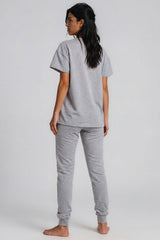 Erica V-Neck Loungewear Set - Grey