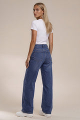 Ivy High-Waisted Skater Jeans – Dark Wash