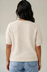 Alice Soft Touch Alpaca Knit Top - Cream