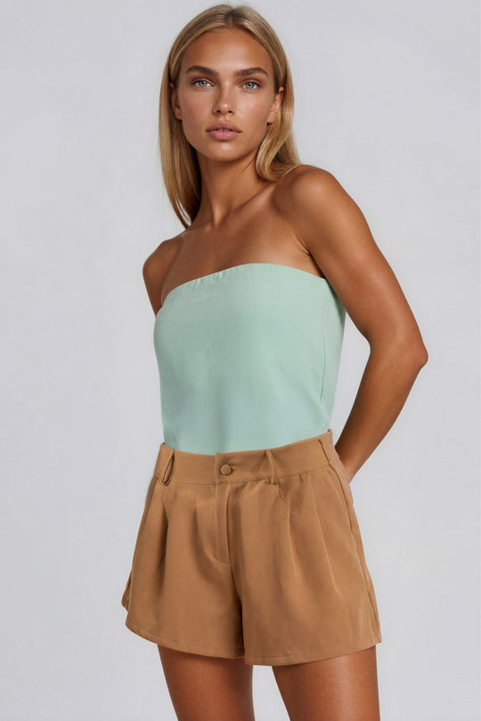 Tinley Flared Pocket Shorts - Camel