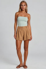 Tinley Flared Pocket Shorts - Camel