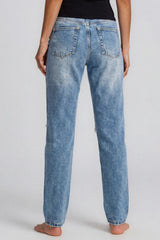 Vada Ripped Mom Jeans - Light Wash Blue