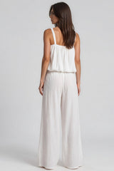 Hazel Textured Wide Leg Co-Ord Set - White
