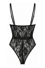 Clarissa Floral Lace Bodysuit - Black