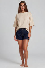 Tammy Batwing Oversized Soft Touch Top – Stone