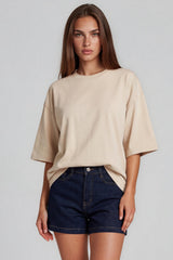 Tammy Batwing Oversized Soft Touch Top – Stone