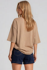 Tammy Batwing Oversized Soft Touch Top – Mocha