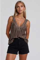 Charlotte High Waisted Stretch Denim Shorts - Black