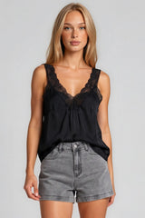 Charlotte High Waisted Stretch Denim Shorts - Grey