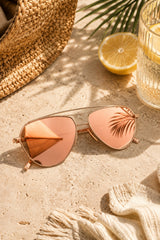 Cassandra Aviator Sunglasses - Gold & Rose Gold