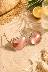 Rebekah Pentagon Aviator Sunglasses - Gold & Rose Gold