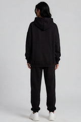 Lia Oversized Hoodie & Joggers Tracksuit Set – Black
