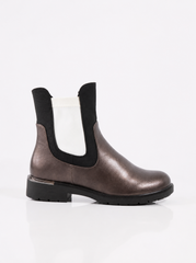 Talia Contrast Chelsea Boots -Gunmetal