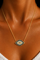 Diamante Evil Eye Necklace – Gold