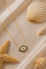 Diamante Evil Eye Necklace – Gold