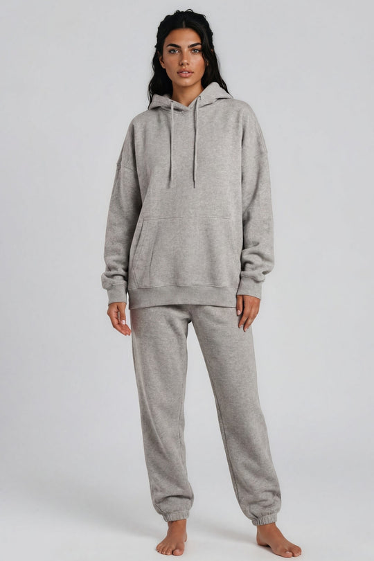 Lia Oversized Hoodie & Joggers Tracksuit Set – Grey
