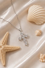 Small Cross Pendant Necklace – Silver