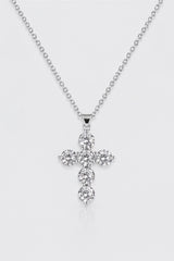 Small Cross Pendant Necklace – Silver