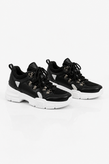 Elyse Chunky Panelled Trainers - Black