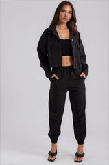 Frances Shirt Co-Ord Set - Black